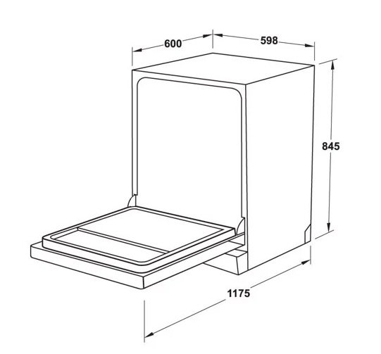 Máy rửa chén độc lập Hafele HDW-F60EB 538.21.3100