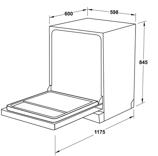 Máy rửa bát Hafele HDW-SI60AB 538.21.3200