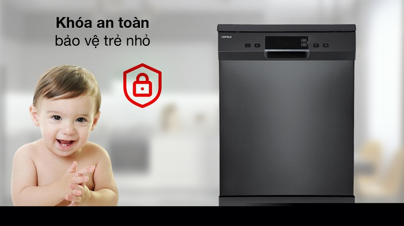 chức năng khóa an toàn của Máy rửa chén Hafele HDW-F60EB 538.21.310