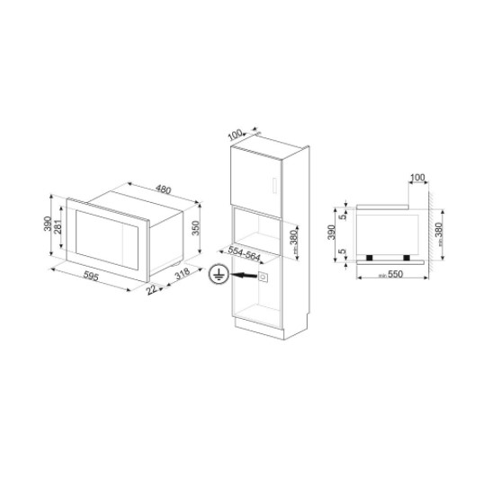 Lò nướng kết hợp vi sóng âm tủ Hafele FMI120N2 536.64.9610