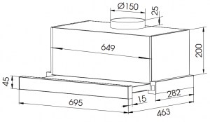 Máy hút mùi âm tủ Faster FS SYP 7222B0