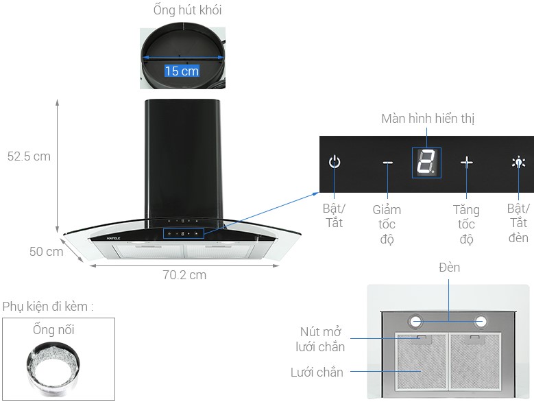 Máy hút mùi Hafele HH-WT70A 533.86.8072