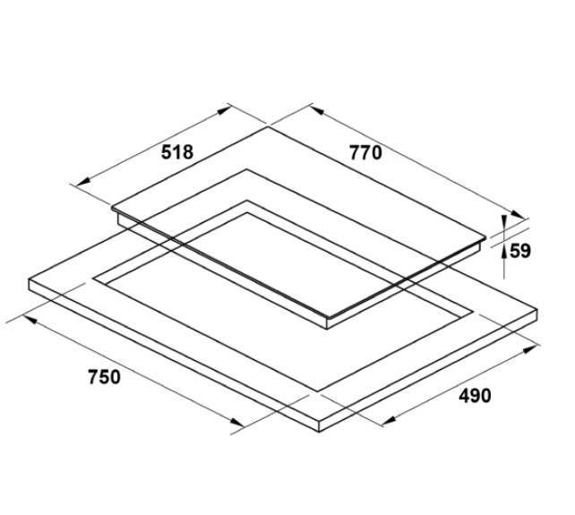 Bếp từ Hafele 3 vùng nấu HC-IS773EA 535.02.2423