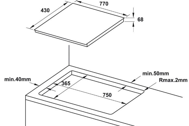 Bếp từ 3 vùng nấu Hafele HC-IF77D 536.61.6651