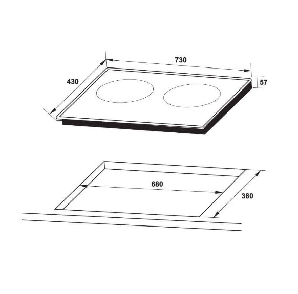 Bếp từ 2 vùng nấu Hafele HC-I3732A 536.61.7362