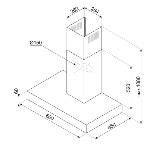 Máy hút mùi Hafele Smeg KBT600XE 536.84.4334