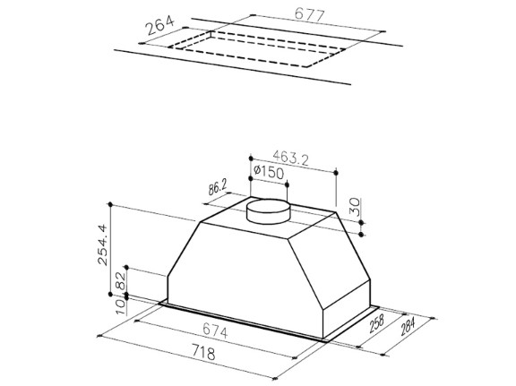 Máy hút khử mùi âm tủ Hafele HH BI70A 538.84.0071