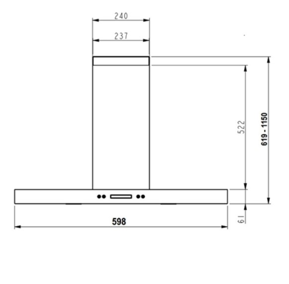 Máy hút khử mùi gắn tường thẳng Hafele HH WI60B 539.81.1733