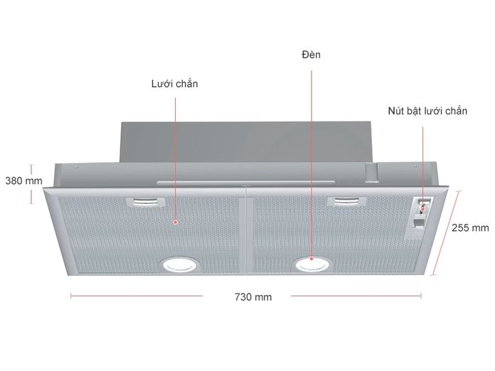 Đèn chiếu sáng máy hút mùi Bosch DHL755BL