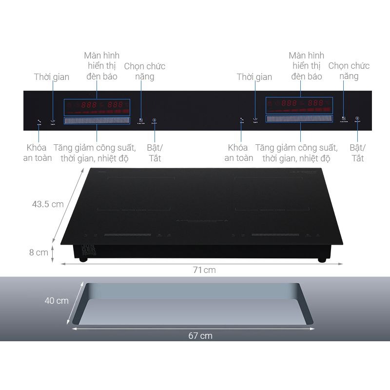 Bếp từ Junger CEJ-202-II lắp âm1