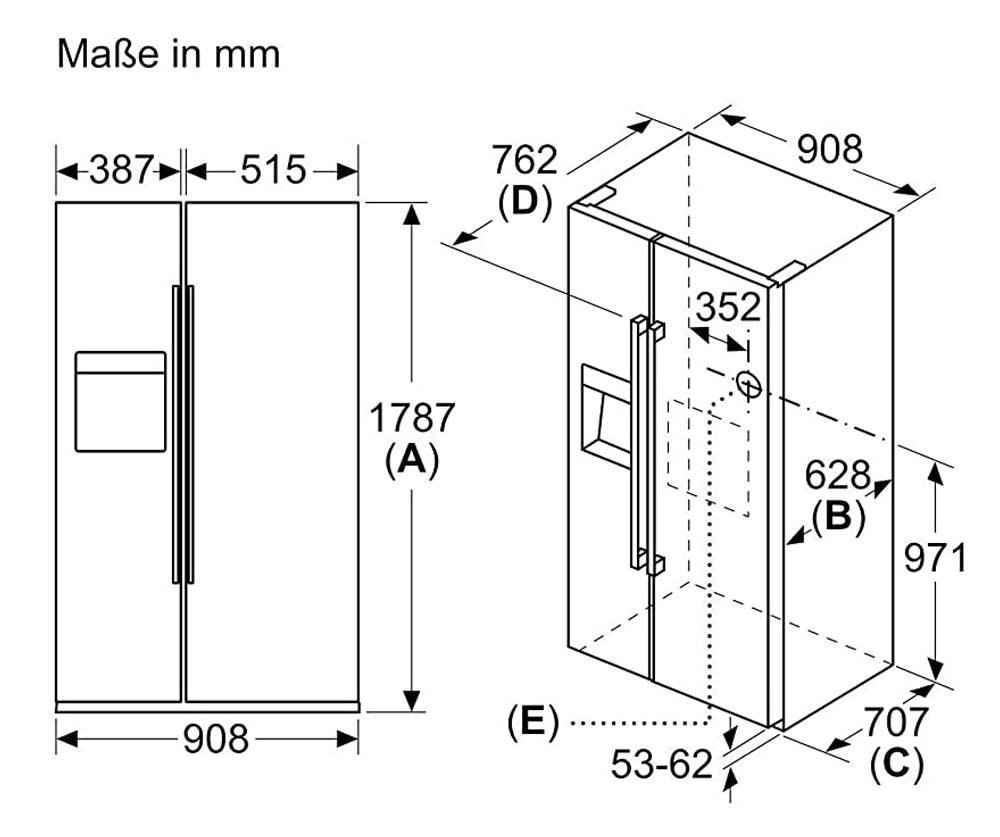 Tủ lạnh Side By Side Bosch KAD93AIEP1