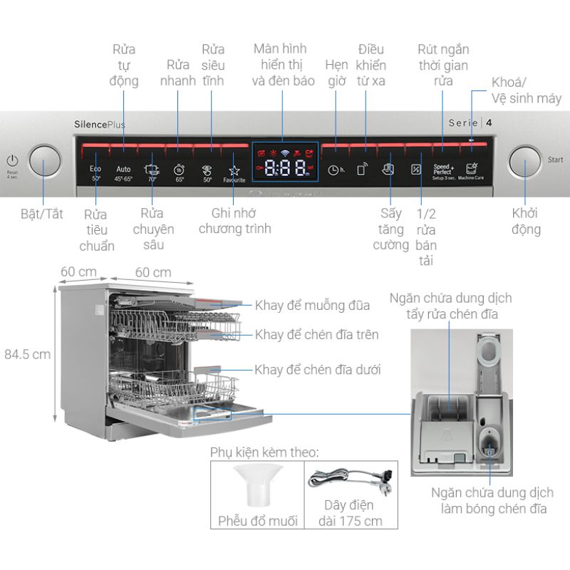 Máy rửa bát độc lập Bosch SMS4EMI06E Serie 41