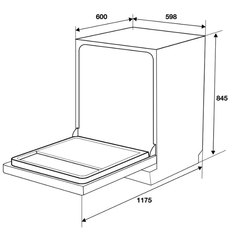 Máy rửa bát độc lập Hafele HDW-F6051S 538.21.3706