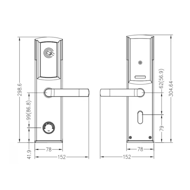 Khóa cửa khách sạn Hyundai HY-HL01 Black1