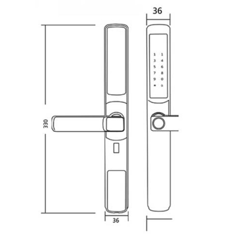 Khóa điện tử Hyundai HY-SLS003 Black0