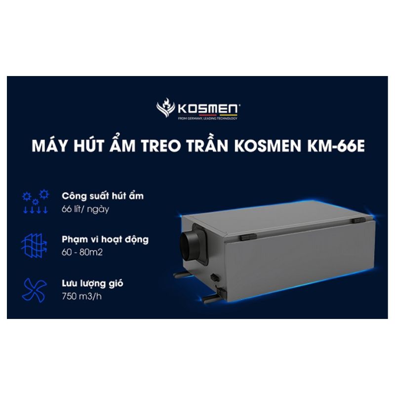 Máy hút ẩm treo trần KOSMEN KM-66E0