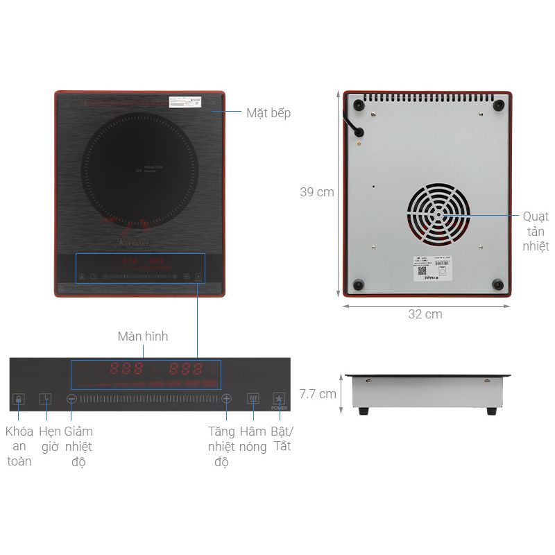 Bếp từ mini Pramie PRMY-11051