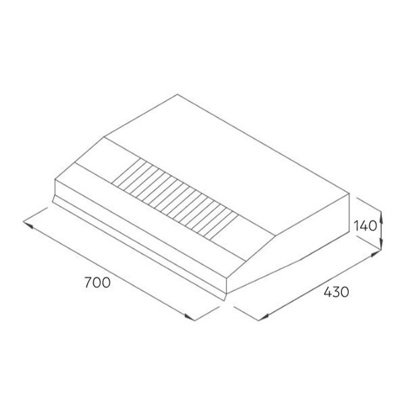 Máy hút mùi âm tủ tuần hoàn Pramie CH9B-700 Air3