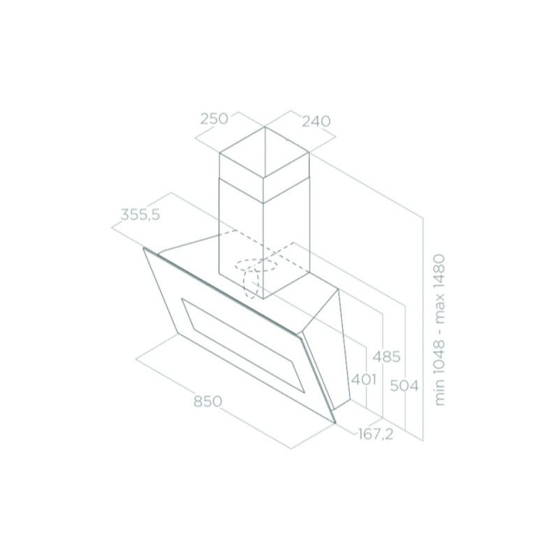 Máy hút mùi áp tường Elica BLOOM-S DEKT/A/85 PRF01644752