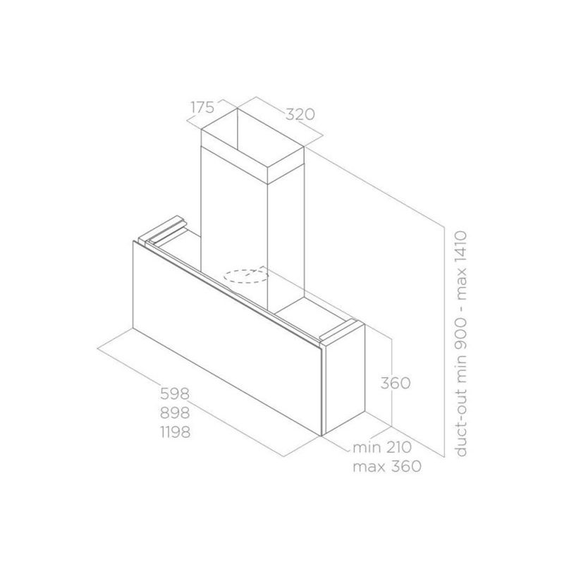 Máy hút mùi áp tường Elica RULES BL/F/120 PRF01637533