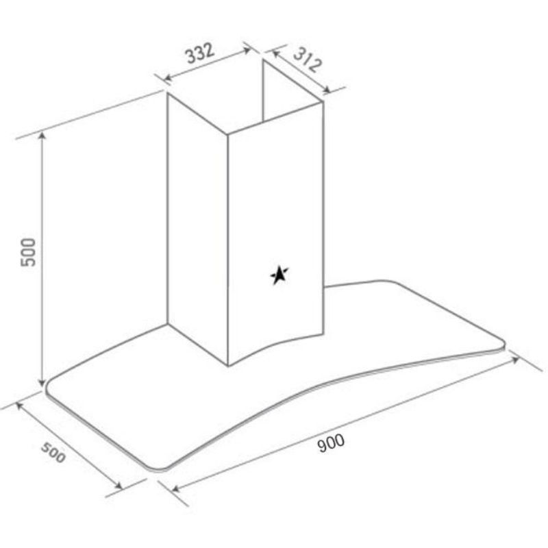 Máy hút mùi áp tường tuần hoàn Pramie AC17-9003