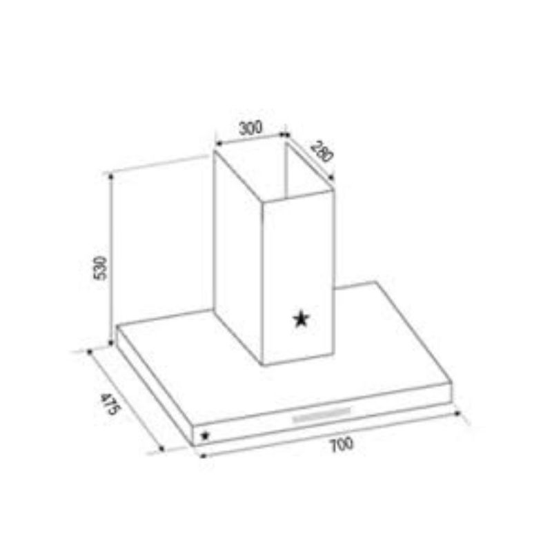 Máy hút mùi áp tường tuần hoàn Pramie TT32-700 Air2