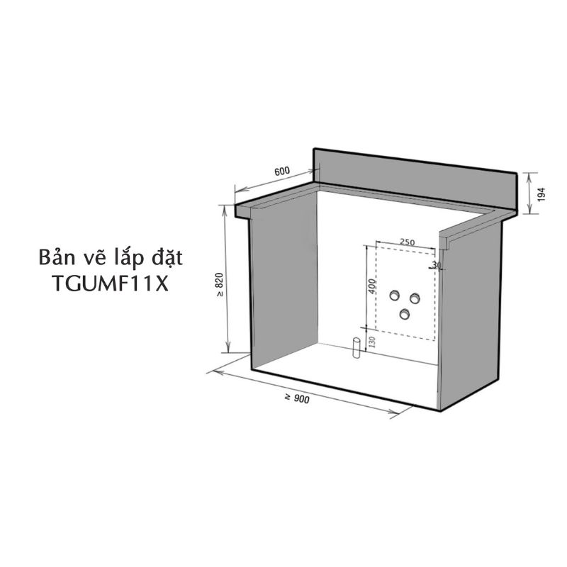 Máy rửa bát âm tủ Texgio TGUMF11X3