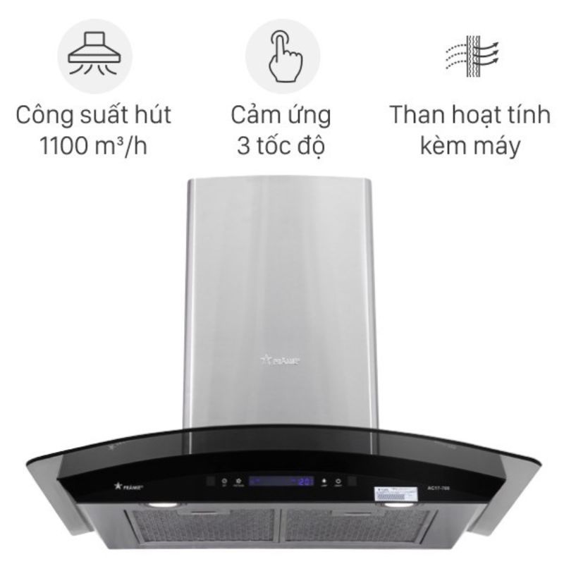 Máy hút mùi áp tường tuần hoàn Pramie AC17-9000