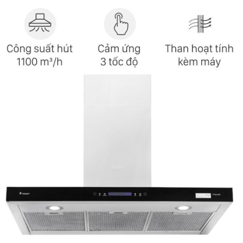 Máy hút mùi áp tường tuần hoàn Pramie TT32-9000