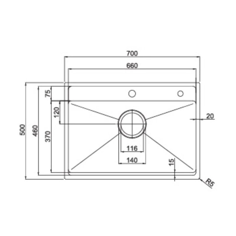 Chậu rửa bát Paul Schmitt PA7050-TDA1