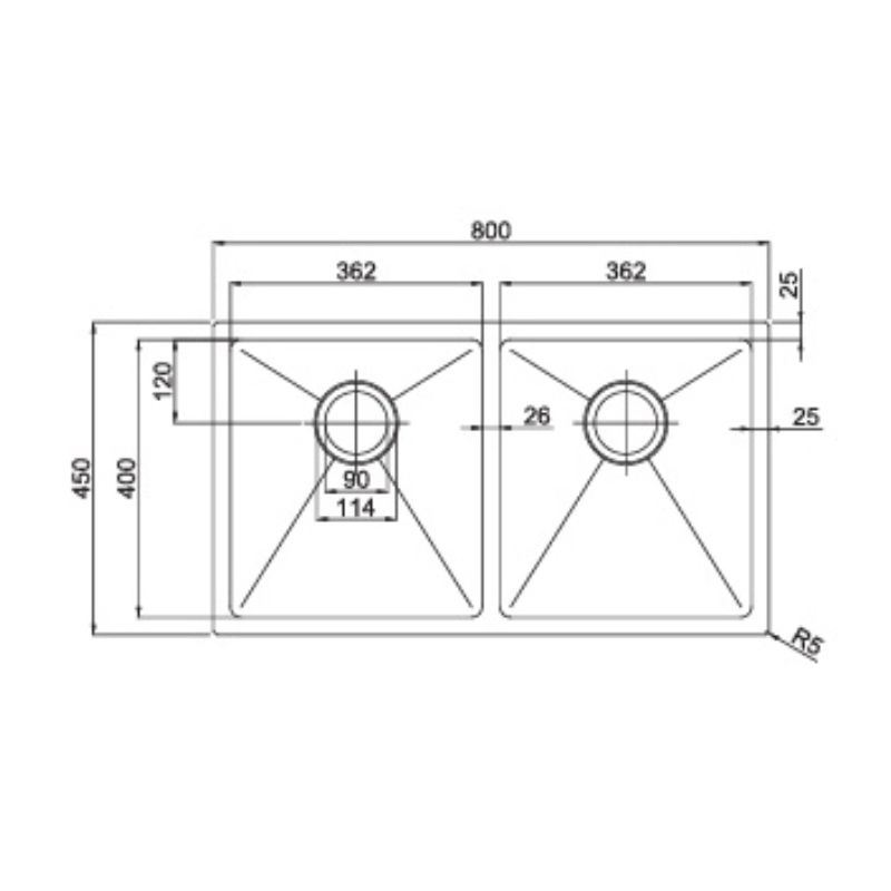 Chậu rửa bát Paul Schmitt PA8045-U0