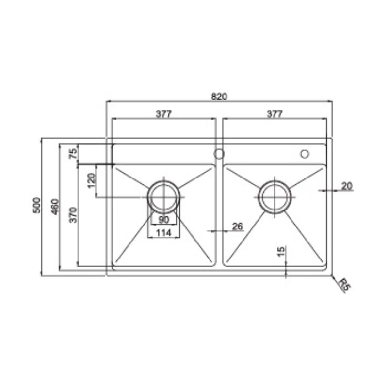 Chậu rửa bát Paul Schmitt PA8250-TDA0