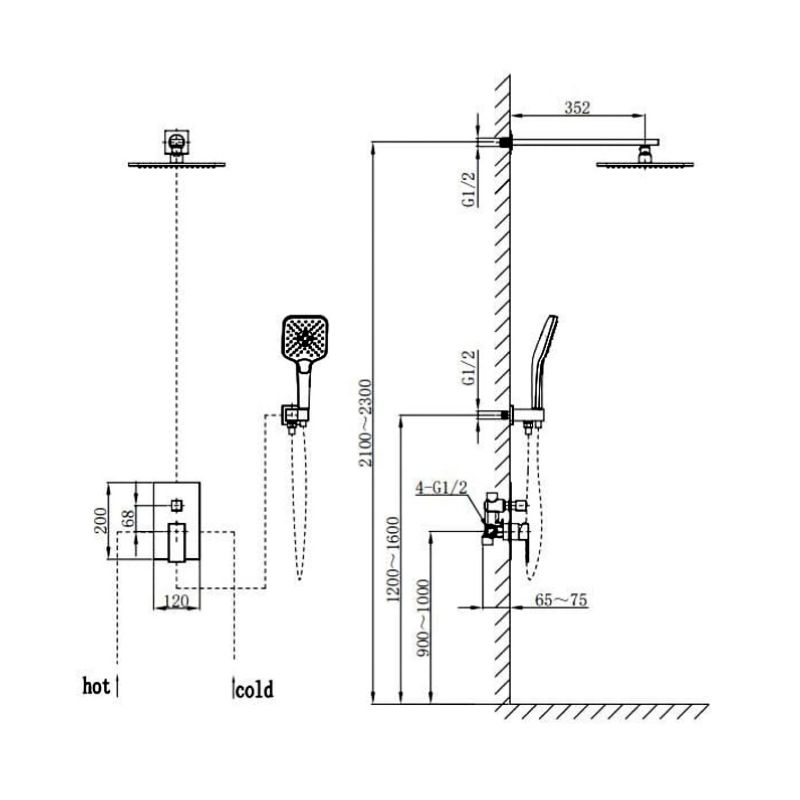 Sen tắm âm tường nóng lạnh Paul Schmitt PA602W0