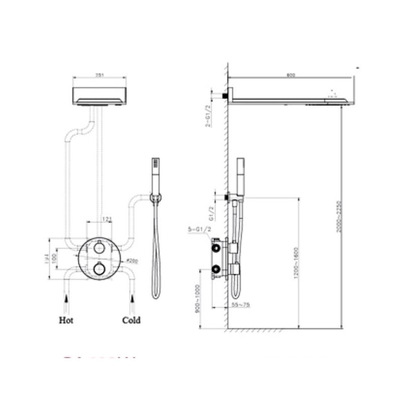 Sen tắm âm tường nóng lạnh Paul Schmitt PA603W0