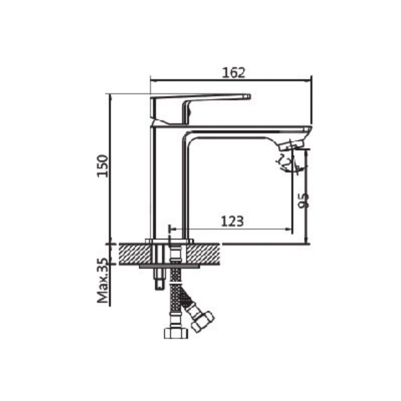 Vòi chậu lavabo nóng lạnh Paul Schmitt PA019F0