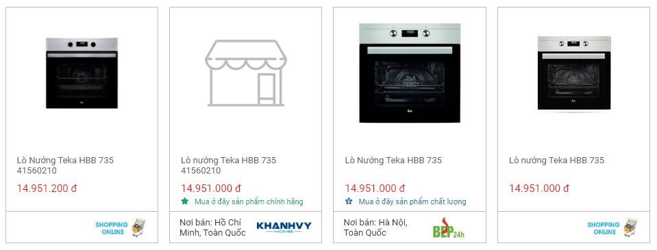 Giá bán lò nướng TEKA HBB 735 tốt nhất