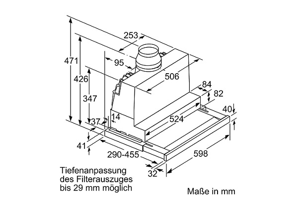 Máy hút mùi âm tủ Bosch DFS067K51 Serie 83