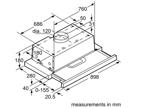 Máy hút mùi Bosch DFT93AC503