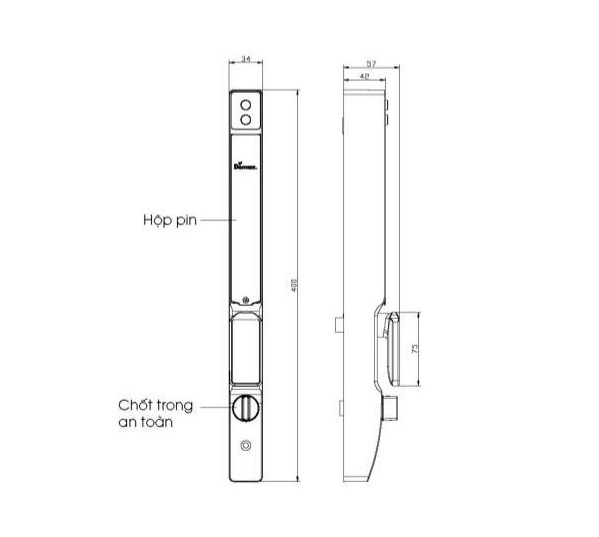 Khóa cửa điện tử chống nước Demax SL802 CG0