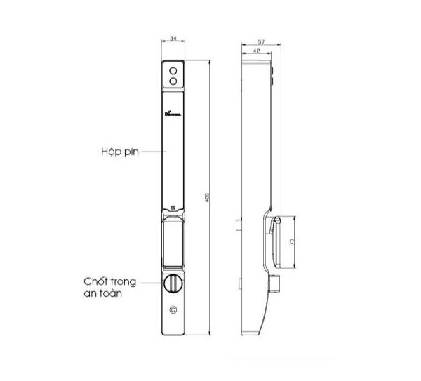 Khóa cửa điện tử chống nước Demax SL802 CG App Wifi1