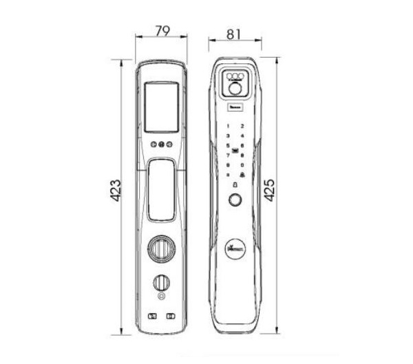 Khóa cửa điện tử nhận diện khuôn mặt Face ID 3D Demax SL930 GS App Wifi1