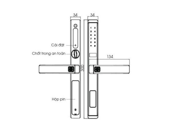 Khóa cửa điện tử chống nước Demax SL588 CG0