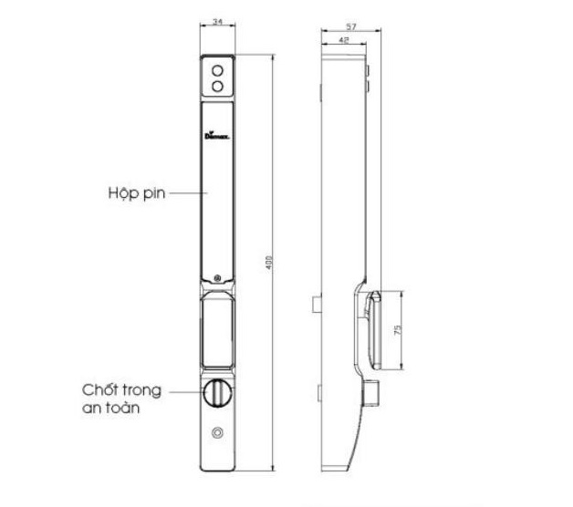 Khóa cửa điện tử chống nước Demax SL802 AG0