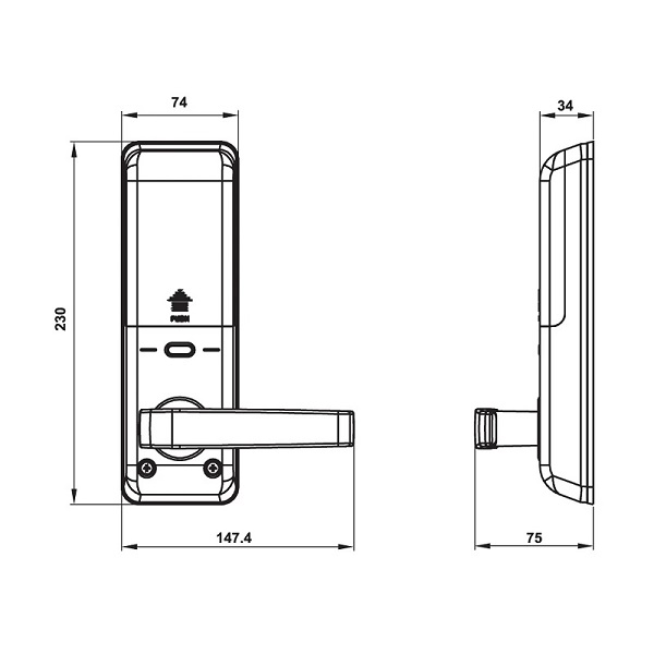 Khóa điện tử Hafele EL7700-TCS 912.05.5831