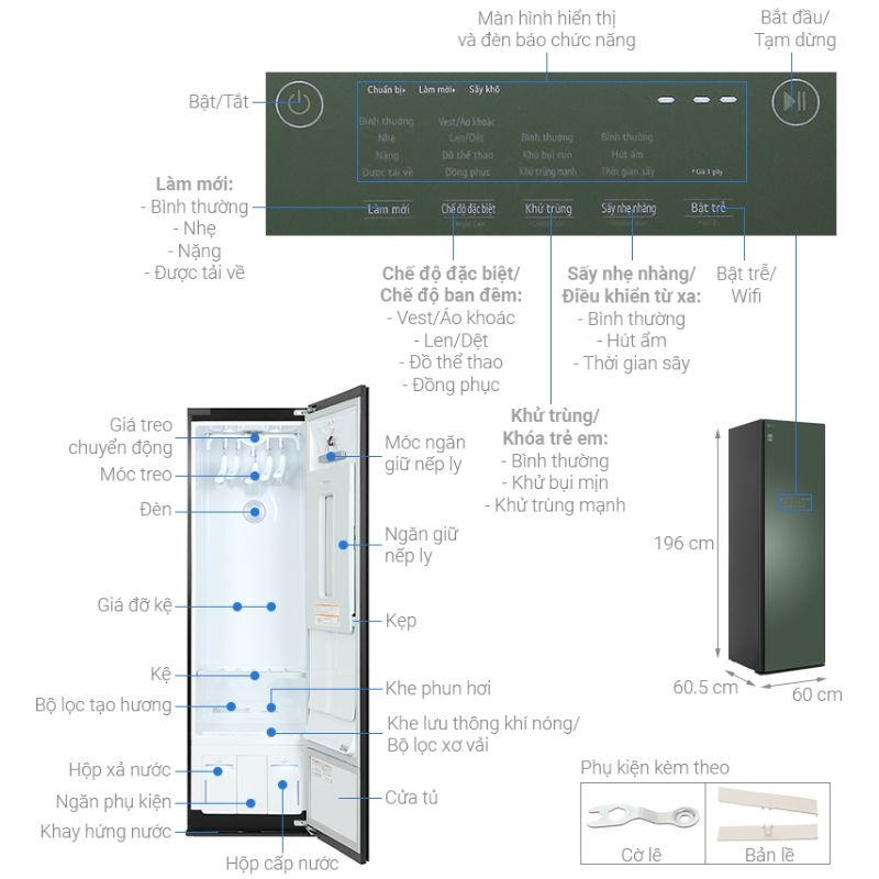 Tủ chăm sóc quần áo LG 5 móc S5GOC ALGPEVN2