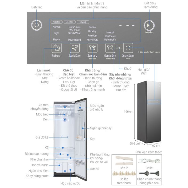 Tủ chăm sóc quần áo LG 5 móc S5MB ALMPEVN2