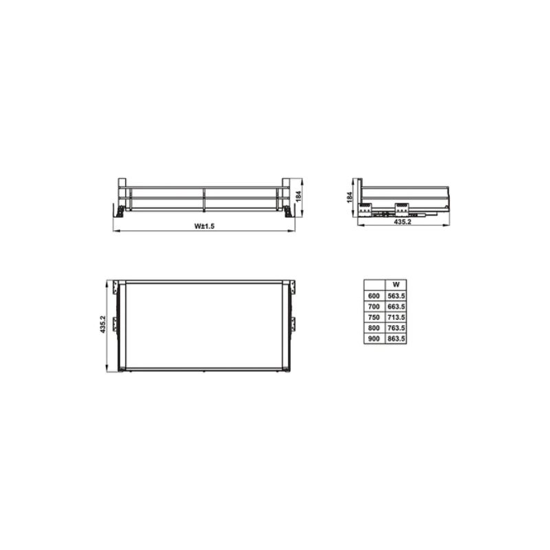 Bộ rổ bát đĩa Hafele Kason Flex 549.08.884 600mm2