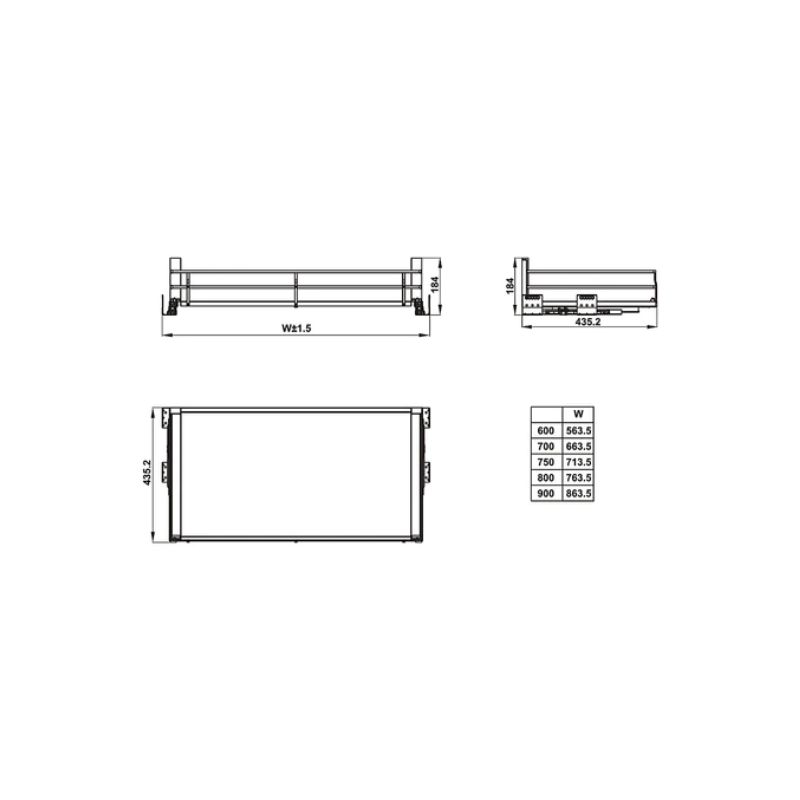 Bộ rổ bát đĩa Hafele Kason Flex 549.08.885 700mm2