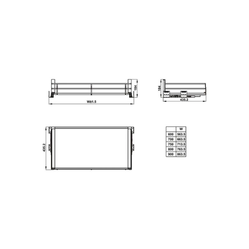 Bộ rổ bát đĩa Hafele Kason Flex 549.08.888 900mm2