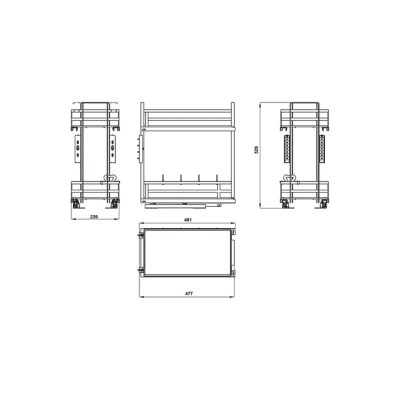 Bộ rổ gia vị Hafele Omero 549.20.823 300mm2